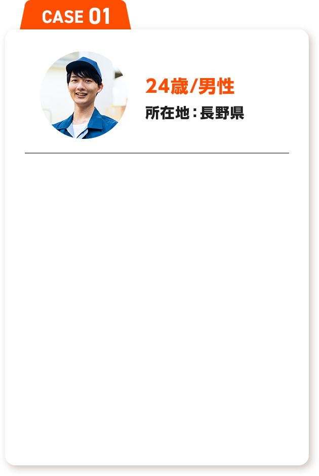 24歳/男性 所在地：長野県
